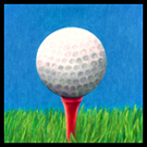 Golf Ball and Tee pencil color drawing