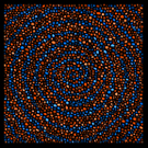 Blue and Orange Circles - Digital Art